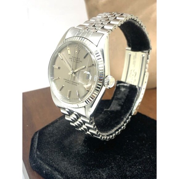 Rolex Datejust Men's Watch 1601 Vintage 1971 Swiss Automatic Silver Steel - Picture 2 of 14